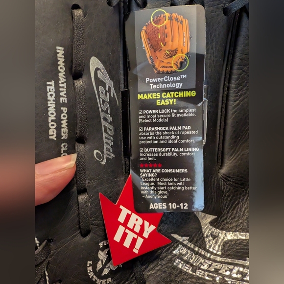 Mizuno Black Baseball Glove - Picture 6 of 8